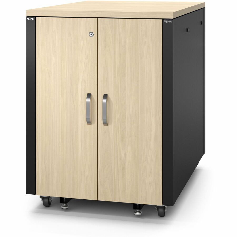 APC NetShelter Soundproof, 17U, Server Rack Enclosure, 120V, Maple