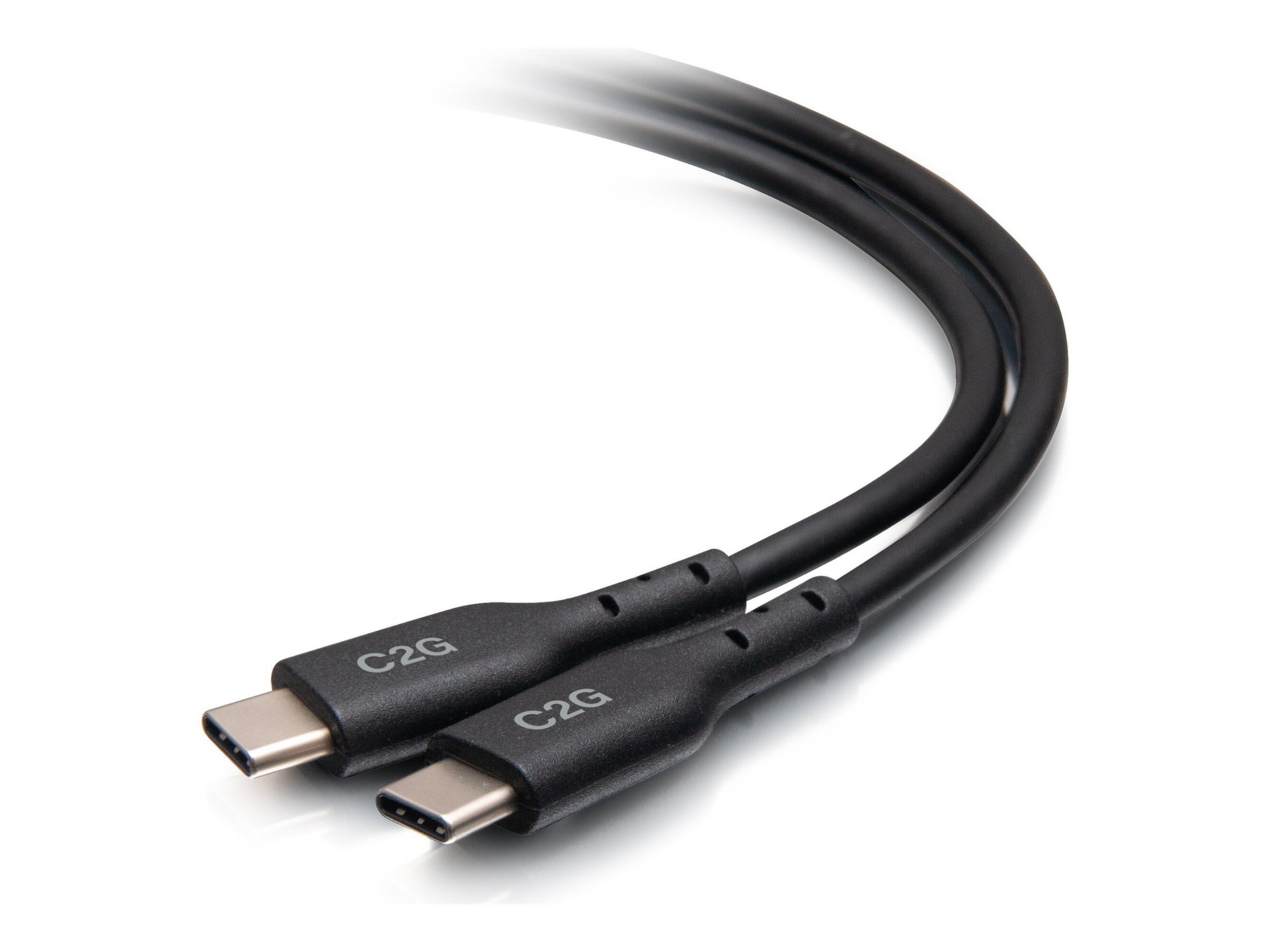 C2G 12ft USB C Cable - USB C to USB C Cable - USB 2.0 - 5A, 480Mbps - Black