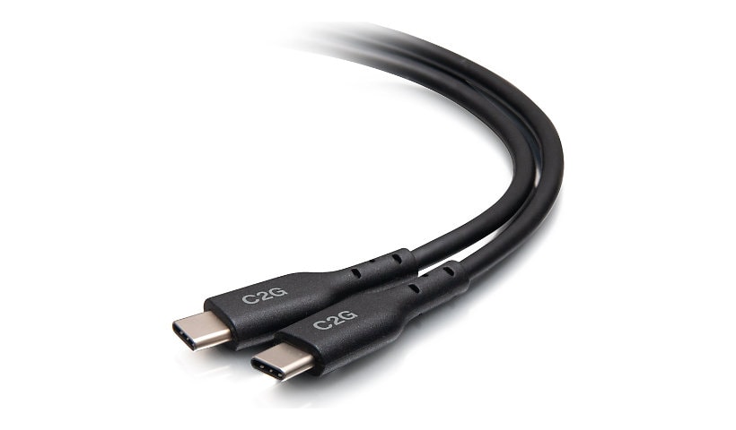 C2G 12ft USB C Cable - USB C to USB C Cable - USB 2.0 - 5A, 480Mbps - Black - M/M