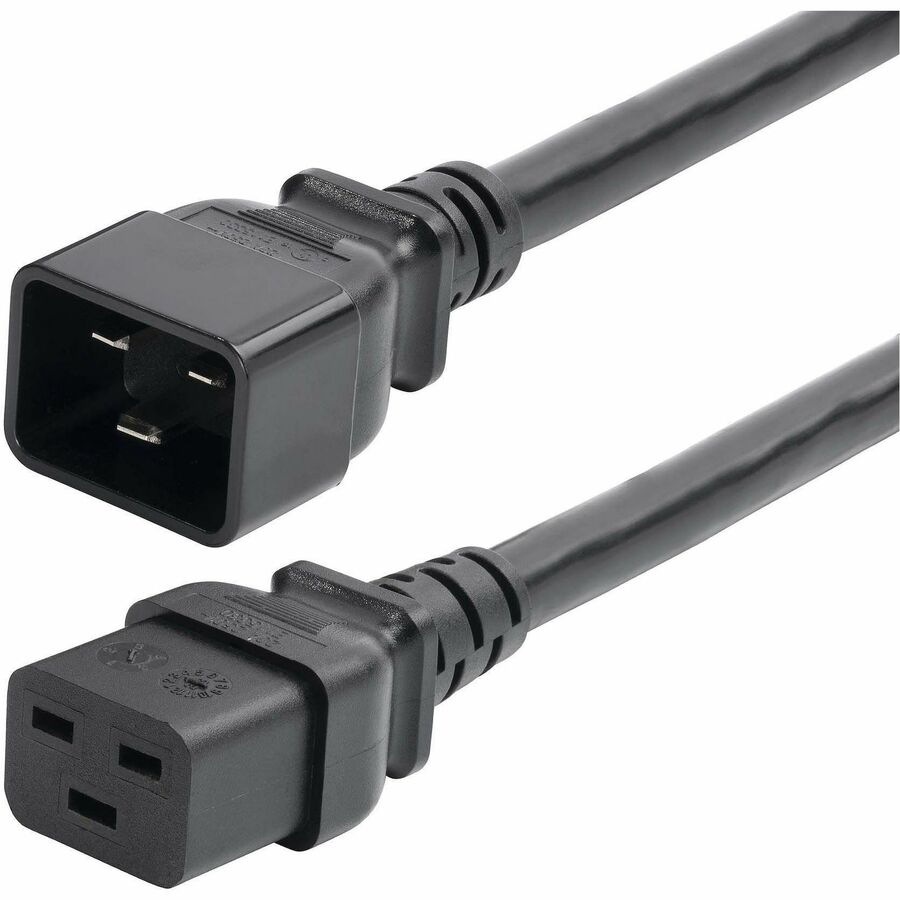 StarTech 2ft (60cm) Heavy Duty Extension Cord, IEC 60320 C19 to C20, 20A 25