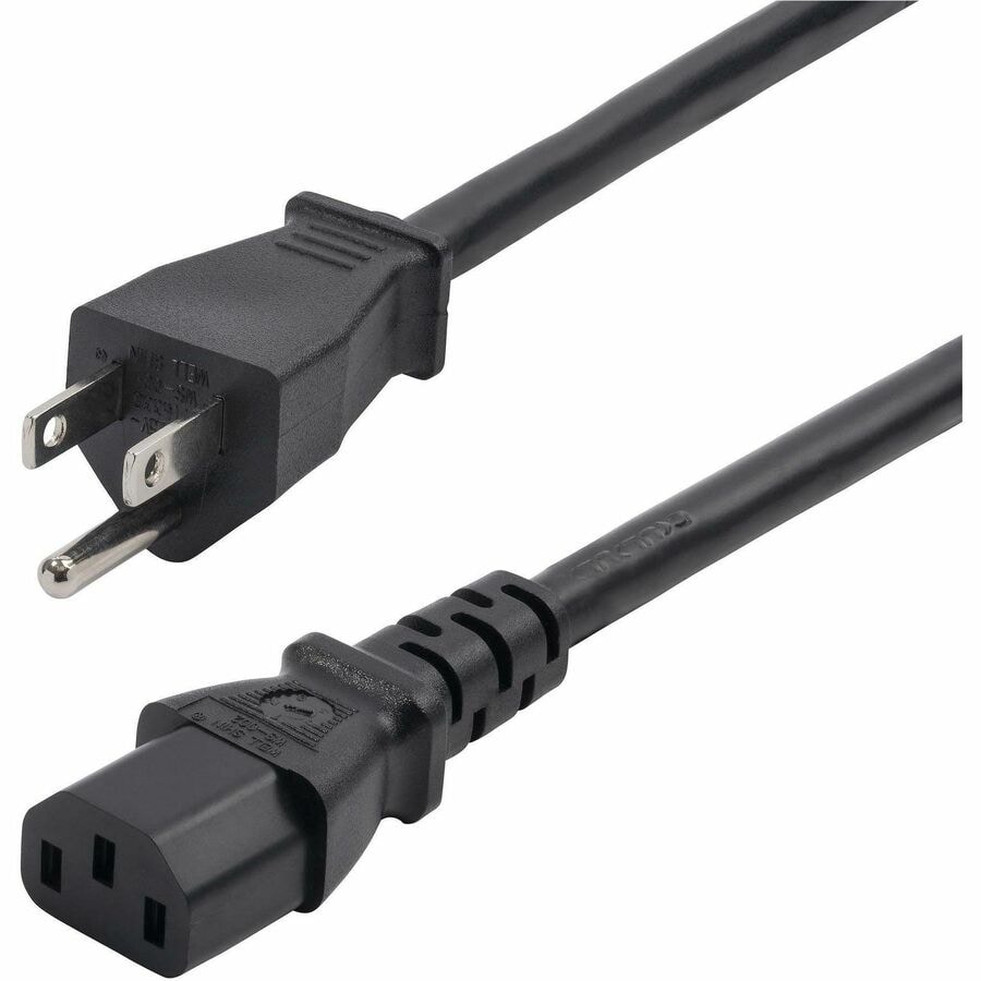 StarTech.com 8ft (2.4m) Computer Power Cord, NEMA 5-15P to IEC 60320 C13 AC Power Cable, 13A 125V, 16AWG