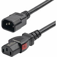 StarTech.com 4ft (1.2m) Power Extension Cord, PDU Style IEC 60320 C14 to Locking C13, 10A 250V, 18AWG
