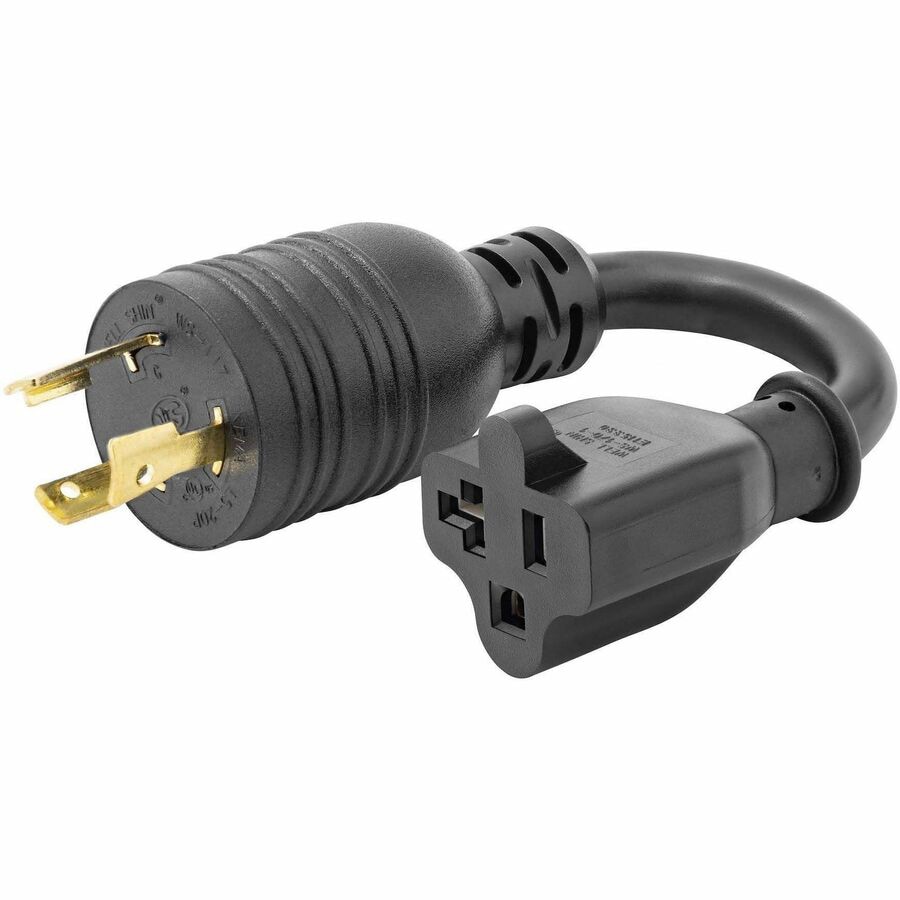 StarTech.com 6in (15cm) Heavy Duty Power Cord, NEMA L5-20P to NEMA 5-20R, 20A 125V, 12AWG, Plug Converter Cable, TAA