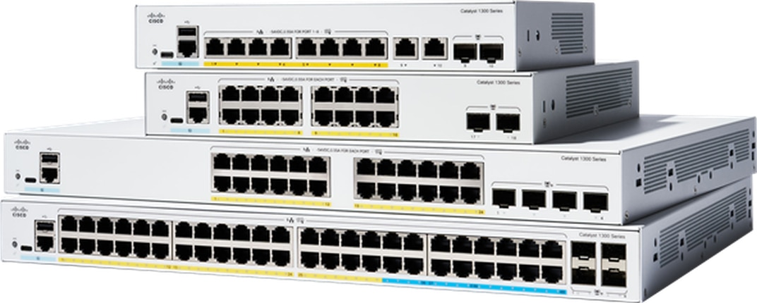 Cisco Catalyst 1300 Series 8 Port Ethernet Switch with 2x1G SFP Uplinks