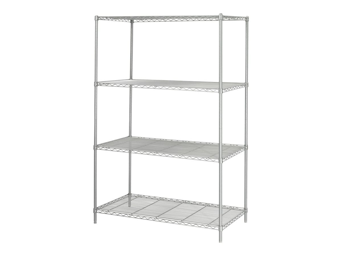 Safco Industrial - shelf rack - 4 shelves - metallic gray