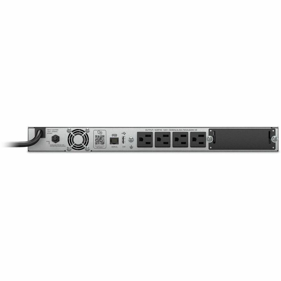 Thumbnail 4 of 6 for APC Smart-UPS, Line Interactive, 750 VA, LCD, Rackmount 1U, 120V, 4x NEMA 5-15R outlet, USB, AVR, Short Depth