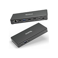 Plugable USB-C Docking Station Dual Monitor 2 HDMI Ports Power Delivery Dual 4K Monitor for Windows, ChromeOS-Driverless
