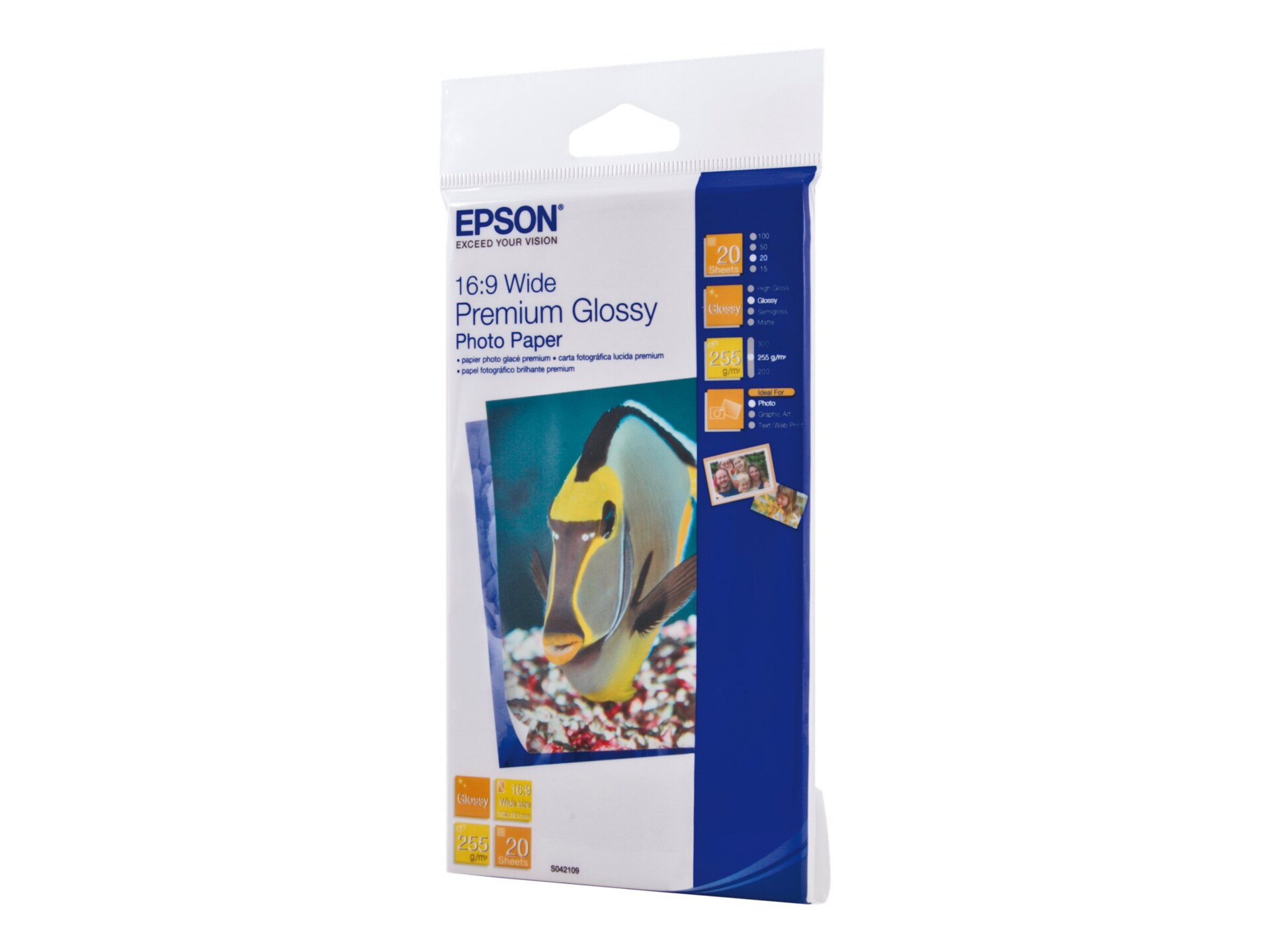 Epson Premium Glossy Photo Paper - photo paper - glossy - 20 sheet(s) -  - 255 g/m²