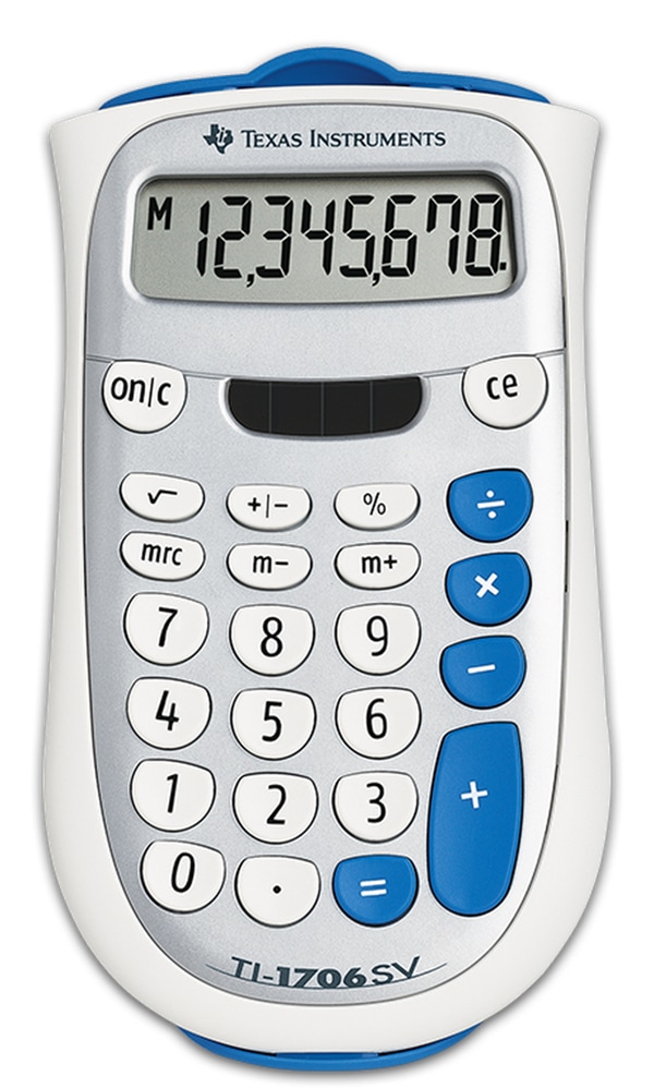 Texas Instruments 1076 Simple Calculator with SuperView Display and Dual Power