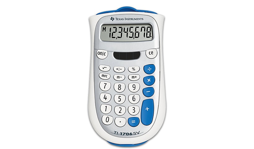Texas Instruments 1076 Simple Calculator with SuperView Display and Dual Power