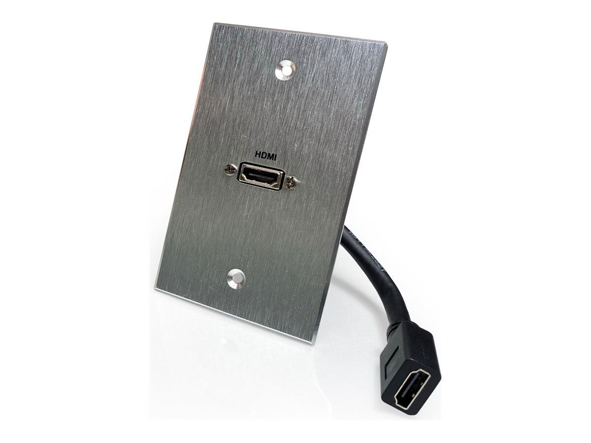 Comprehensive - wall plate - pass-through, aluminum, with pigtail - 1 gang