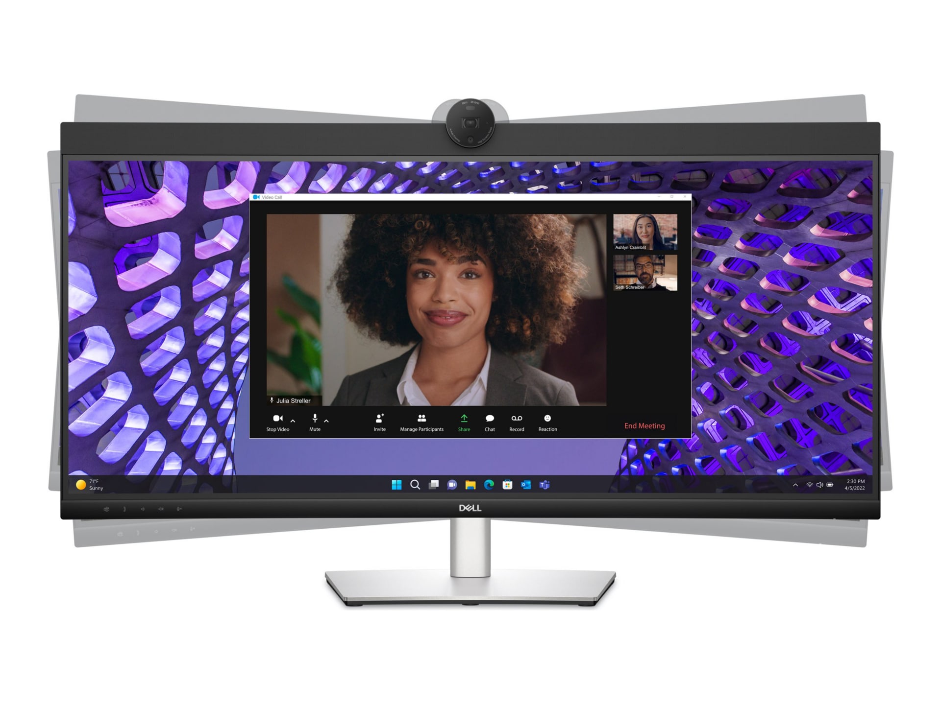 Thumbnail 2 of 13 for Dell 34 Curved Video Conferencing Monitor - P3424WEB