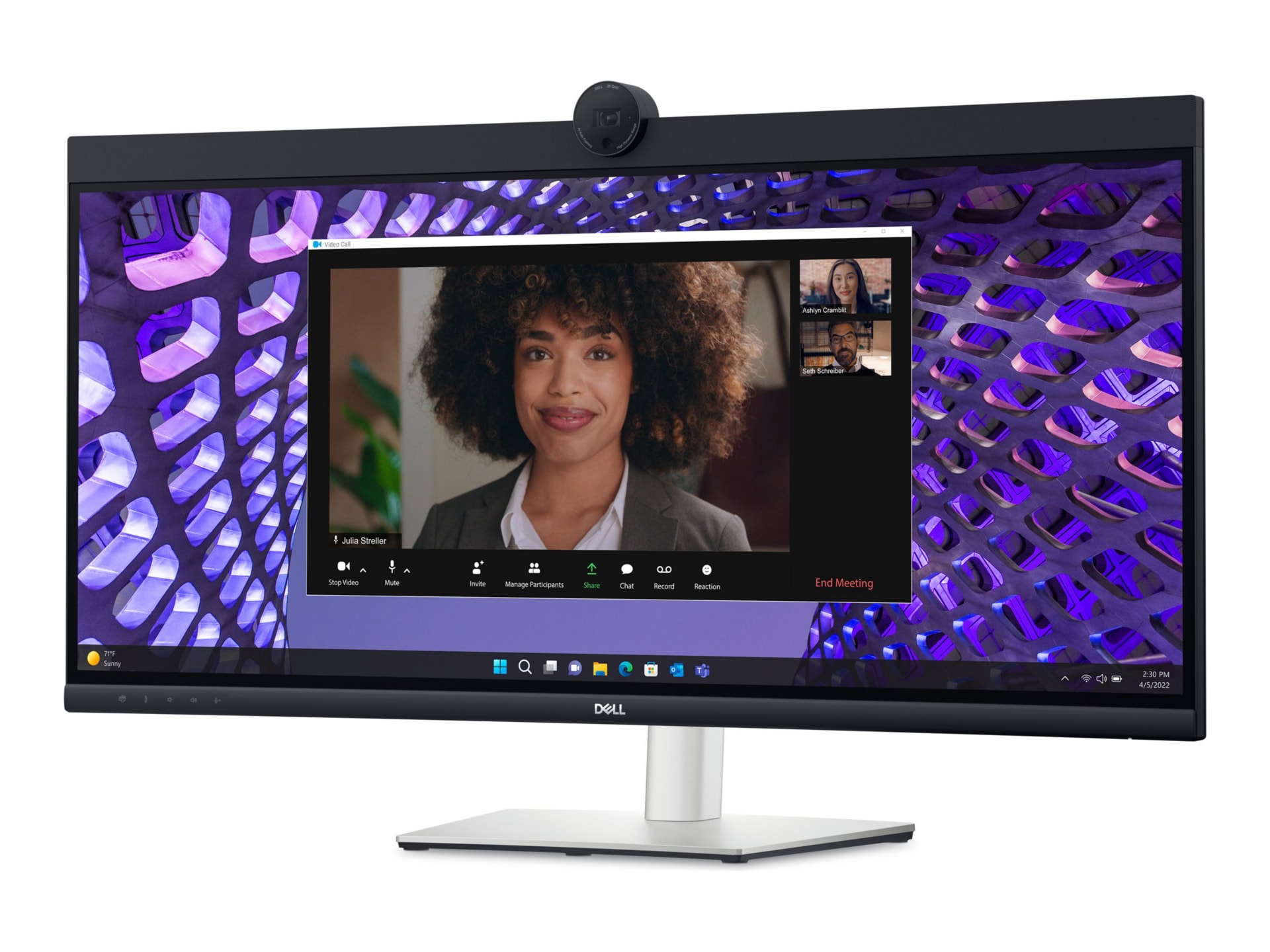 Thumbnail 3 of 13 for Dell 34 Curved Video Conferencing Monitor - P3424WEB