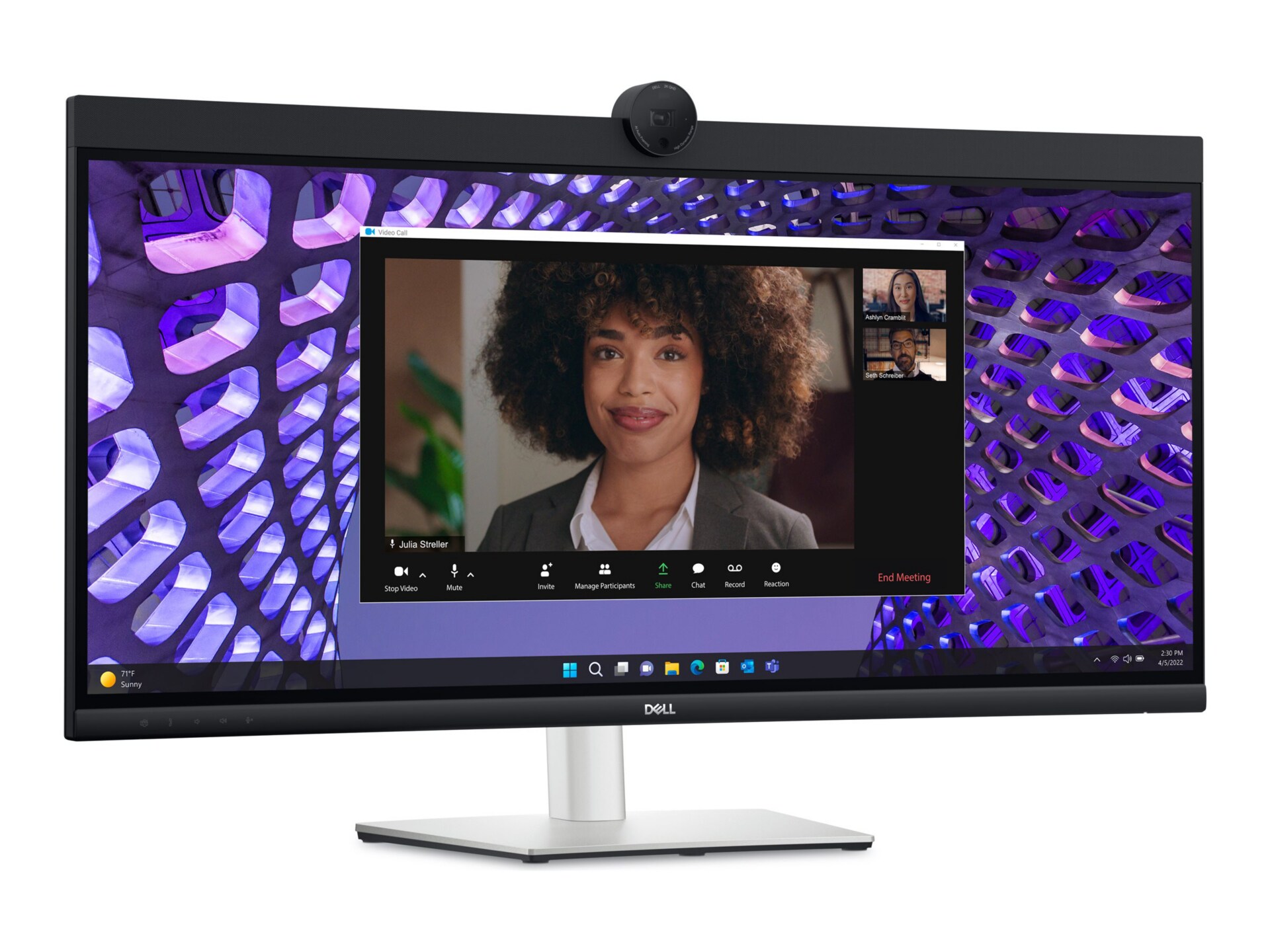 Thumbnail 4 of 13 for Dell 34 Curved Video Conferencing Monitor - P3424WEB