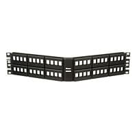 NetKey® Patch Panel, Front Access, Angled, 48-Port, Black