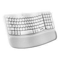 Logitech Ergo Series Wave Keys Wireless Ergonomic Keyboard with Cushioned Palm Rest, Off-white - keyboard - with
