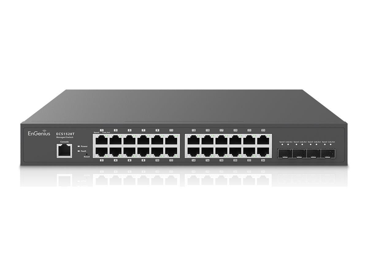 EnGenius Cloud ECS1528T - switch - 13", compact - 24 ports - managed - rack-mountable