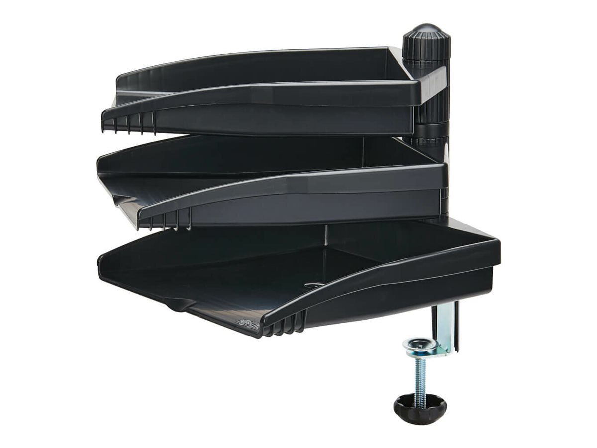 Tripp Lite 3-Tray Document Holder with Desktop Clamp, up to 8.5 x 11in TAA