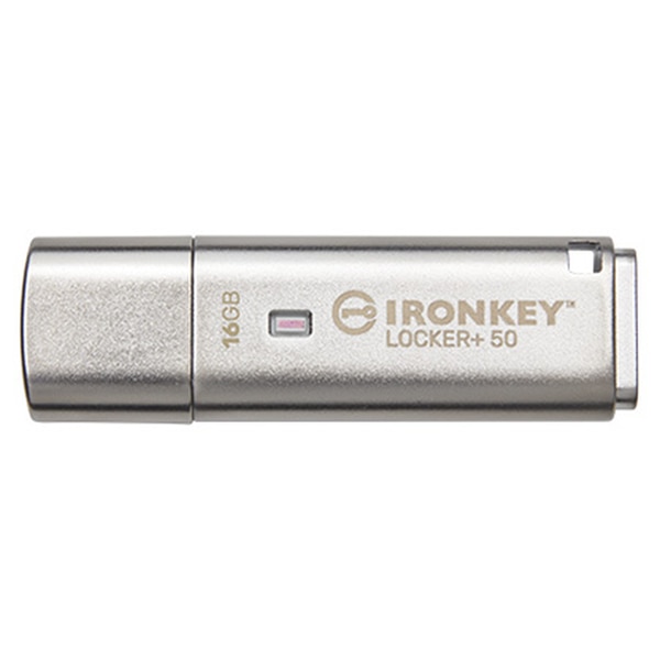 Kingston IronKey Locker+ 50 16GB USB 3.2 Flash Drive