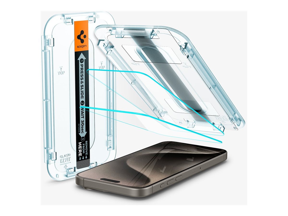 Spigen GLAS.tR EZ Fit - Screen Protector For Cellular Phone - Sensor Protected