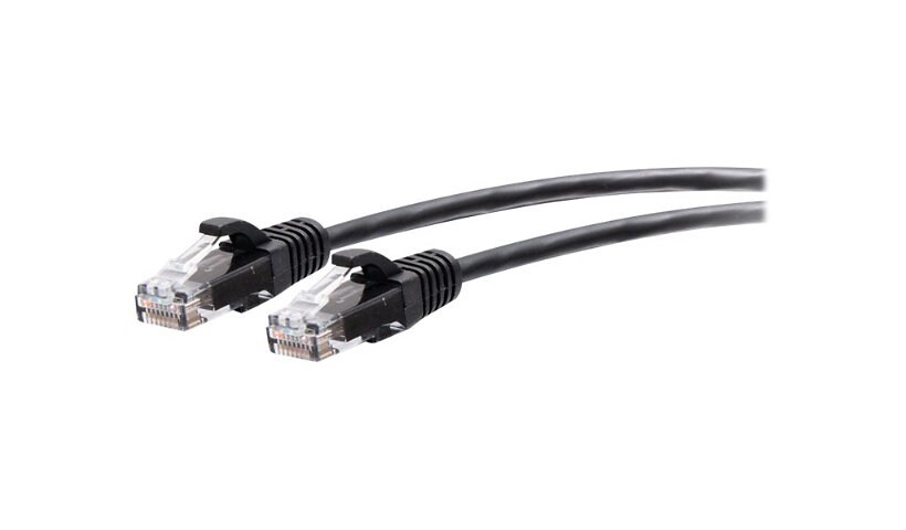 C2G 15ft (4.5m) Cat6a Snagless Unshielded (UTP) Slim Ethernet Network Patch Cable - Black - cordon de raccordement - 4.5 m - noir