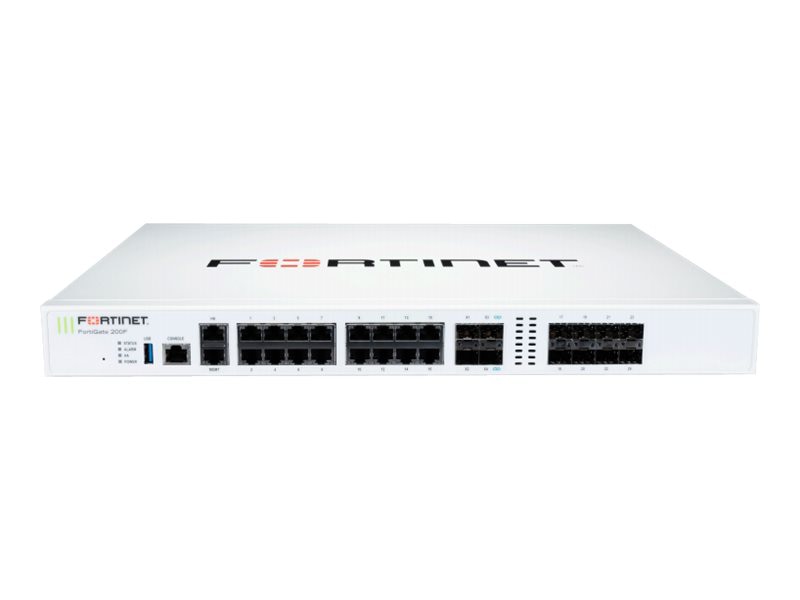 Fortinet FortiGate 200F - security appliance - with 1 year FortiCare Premium Support + 1 year FortiGuard Enterprise