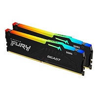 Kingston FURY Beast RGB - DDR5 - kit - 32 GB: 2 x 16 GB - DIMM 288-pin - 5600 MHz / PC5-44800 - unbuffered