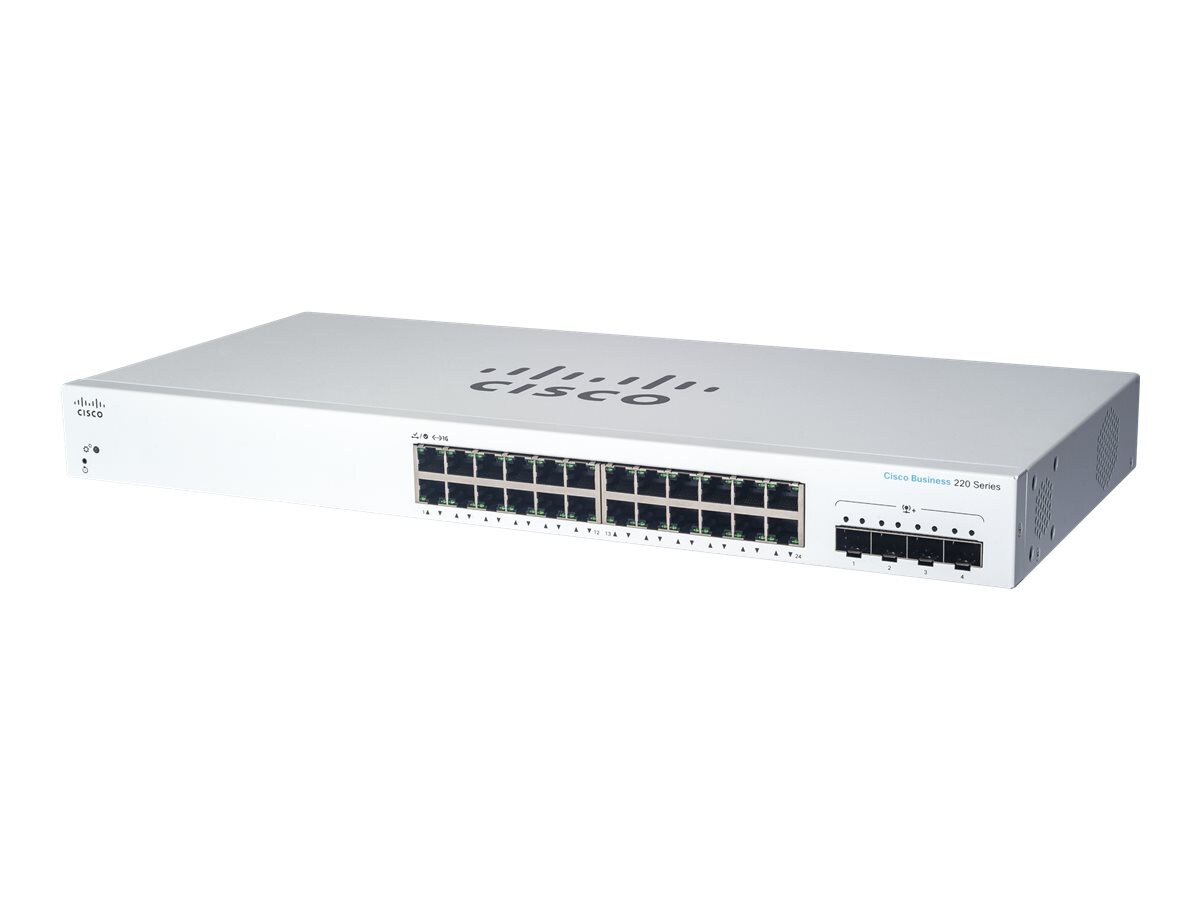 Cisco Business 220 Series CBS220-24T-4X - switch - 24 ports - smart - rack-mountable
