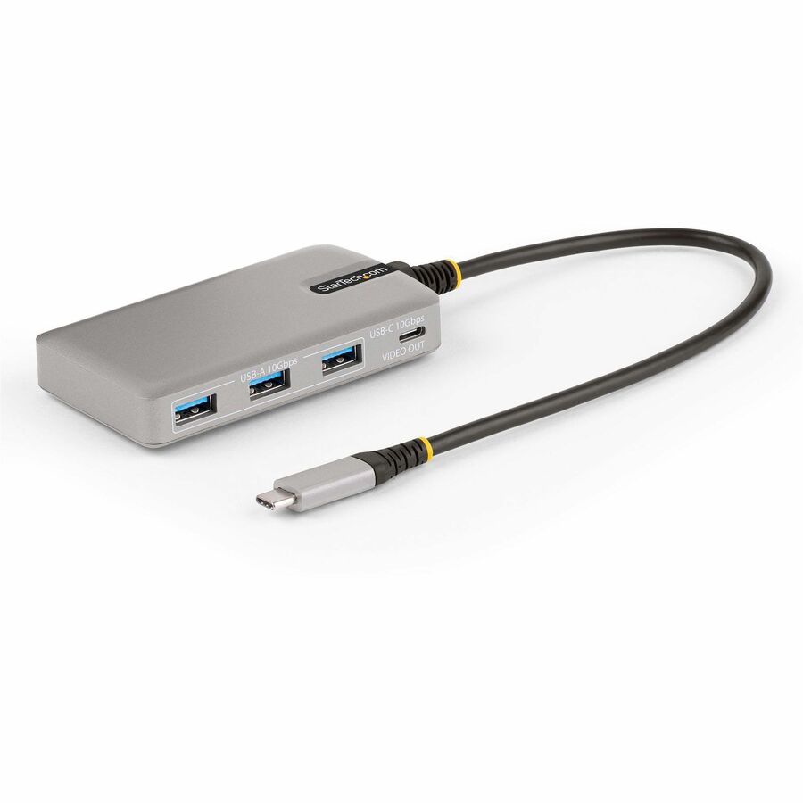 StarTech.com 4-Port USB-C Hub w/ USB-C DP Alt Mode Video Output, 3x USB-A/1