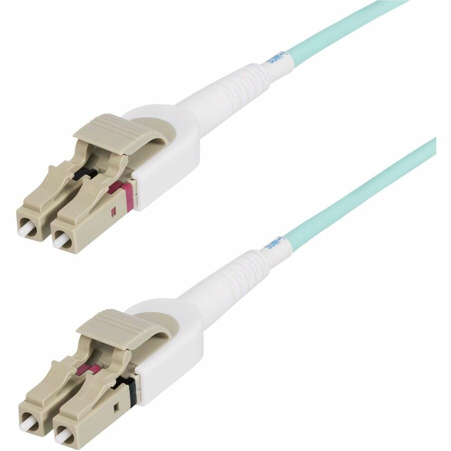 StarTech.com 5m (16.4ft) LC to LC (UPC) OM4 Switchable Fiber Optic Cable 50/125, 100G, LSZH Fiber Jumper Cord