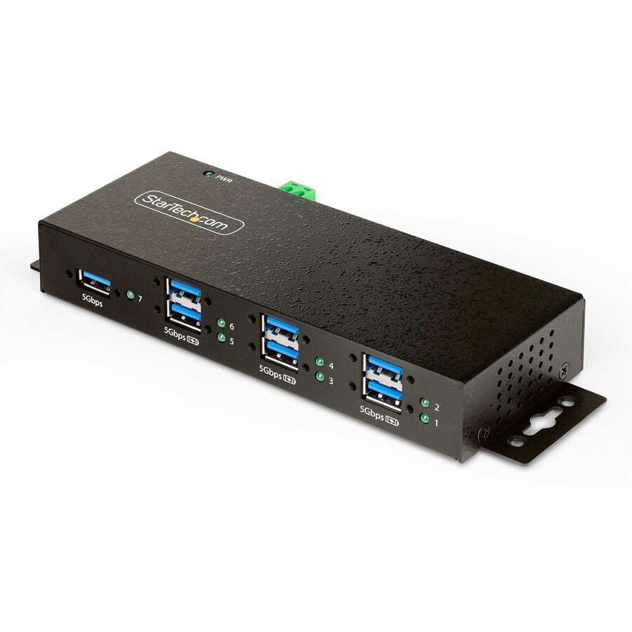 StarTech.com 7-Port Managed USB 5Gbps Hub, Heavy Duty Metal Industrial Hous