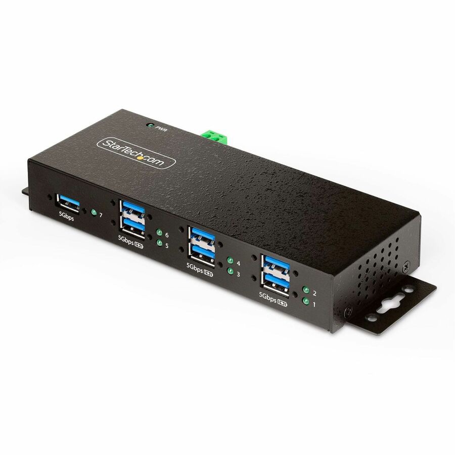 StarTech.com 7-Port Managed USB Hub, Heavy Duty Metal Industrial Housing, E