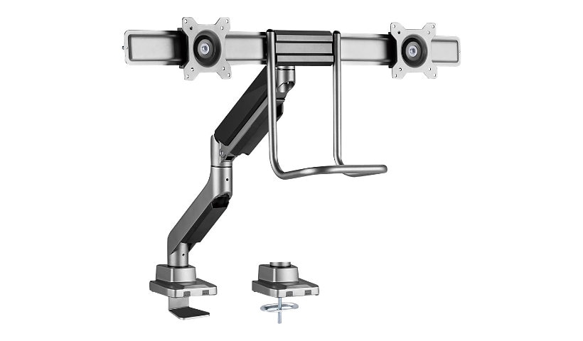 Amer Mounts HYDRA2HANDLEBAR - mounting kit - heavy-duty, gas spring with handle - for 2 monitors - space gray