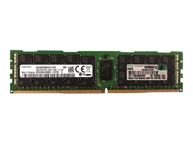 HPE SmartMemory - DDR4 - module - 64 Go - DIMM 288 broches - 2933 MHz /  PC4-23400 - mémoire enregistré (P00930-B21)