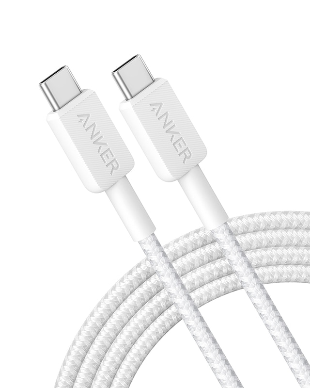 Anker 322 6' USB-C to USB-C Braided Cable - White