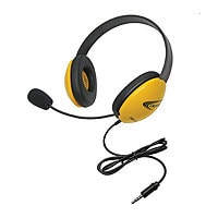 Califone Kid Cord Headphones with 3.5mm To Go Plug - Yellow