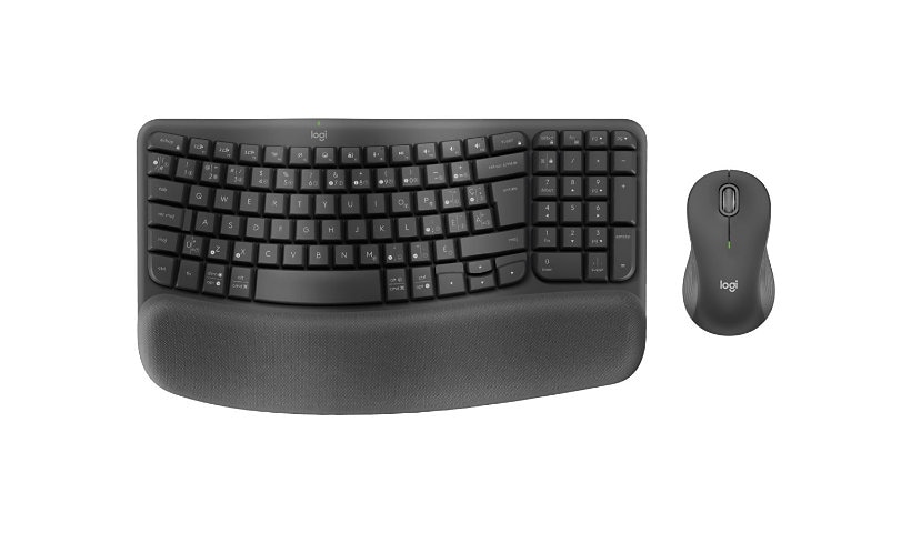 Logitech Wave Keys MK670 Combo - keyboard and mouse set - QWERTY - French - graphite Input Device