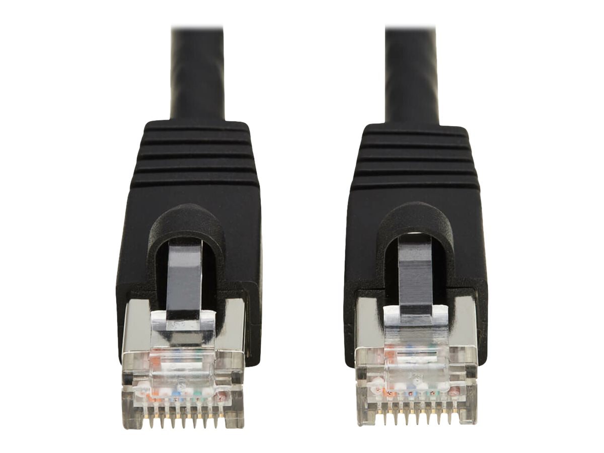 Eaton Tripp Lite Series Cat8 40G Snagless SSTP Ethernet Cable (RJ45 M/M), PoE, Black, 1 ft. (0.3 m) - patch cable - 30
