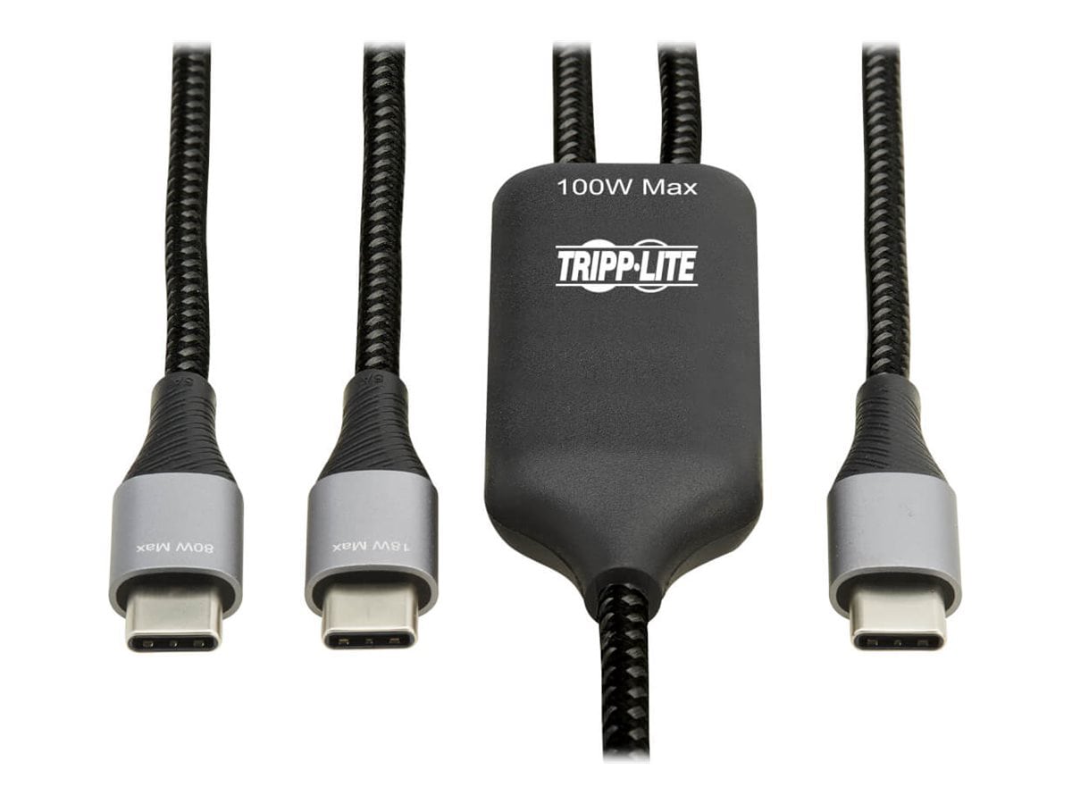 Eaton Tripp Lite Series USB-C Charging Cable/Splitter (M/2xM) - 100W PD Charging, 6 ft. (1,8 m) - USB-C cable - 24 pin