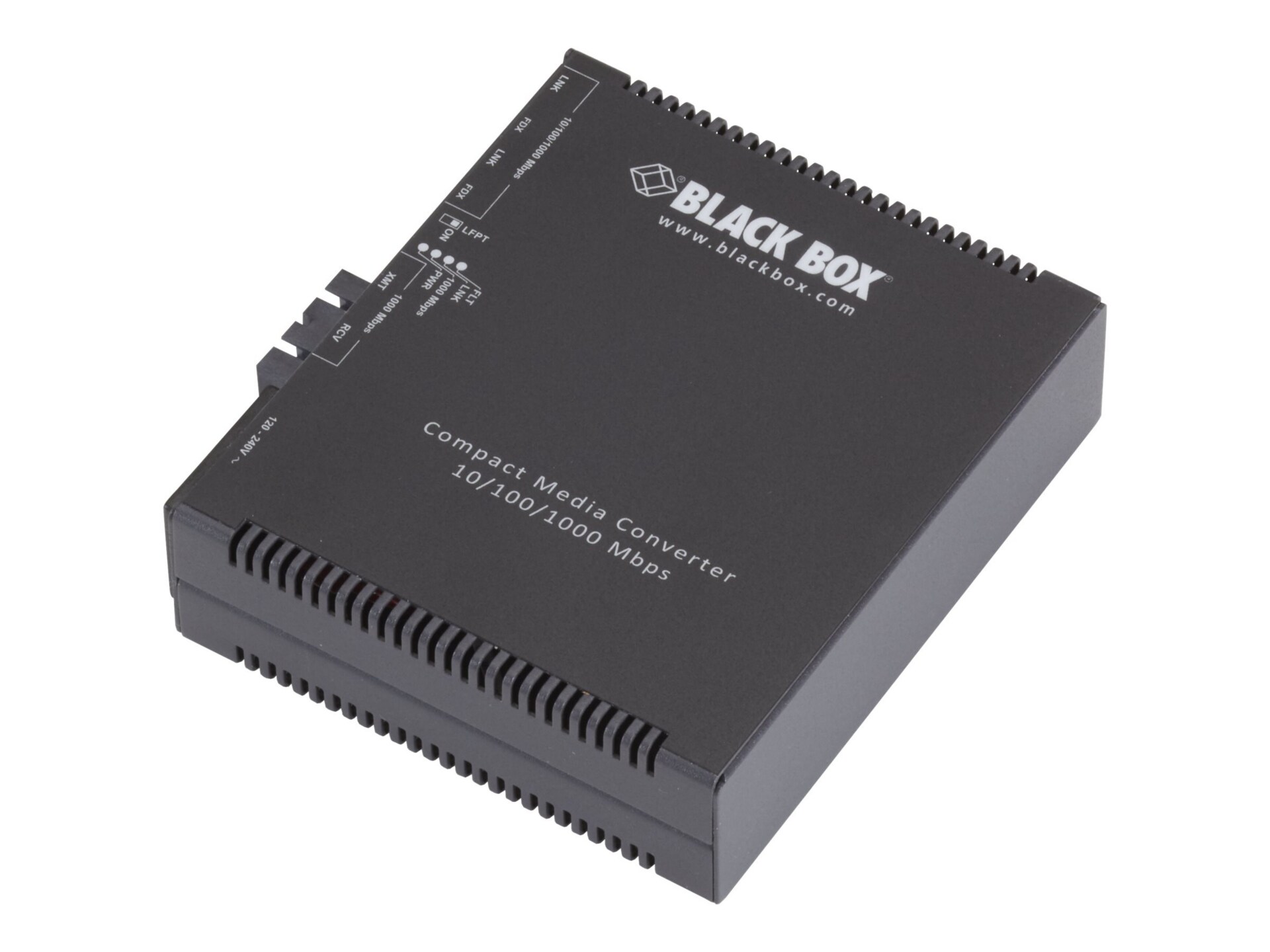 Black Box Compact Media Converter - fiber media converter - 10Mb LAN, 100Mb