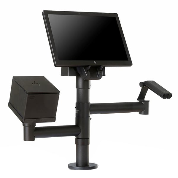 SATO SpacePole Kiosk Straight Bracket for Engage One Pro Series and Essential Series POS System