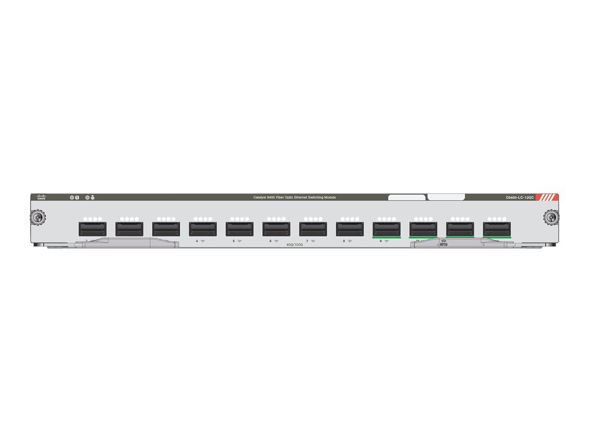 Cisco Catalyst 9400 Series Line Card - switch - 12 ports - plug-in module