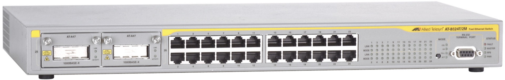 Allied Telesis 24-Port 10/100BASE-T + 2 x Uplink Module Bays Layer 3 Switch