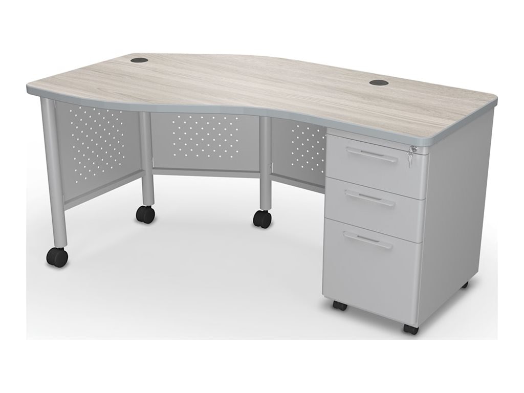 MooreCo Avid Modular Instructor Teacher Right - desk - curved - asian night