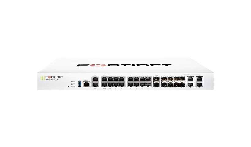 Fortinet FortiGate 100F - security appliance - with 3 years FortiCare Premium Support + 3 years FortiGuard Enterprise
