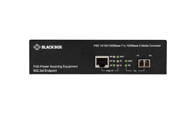 Black Box LPS500 Series LPS500A-MM-LC-R3 - convertisseur de média à fibre optique - 10Mb LAN, 100Mb LAN, GigE