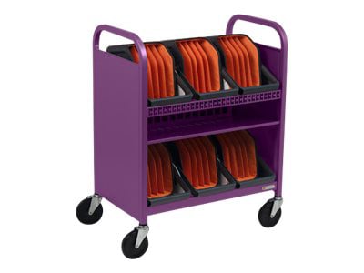Bretford Cube Transport TVCT30CAD - cart - for 30 tablets / notebooks - with caddies - orchid