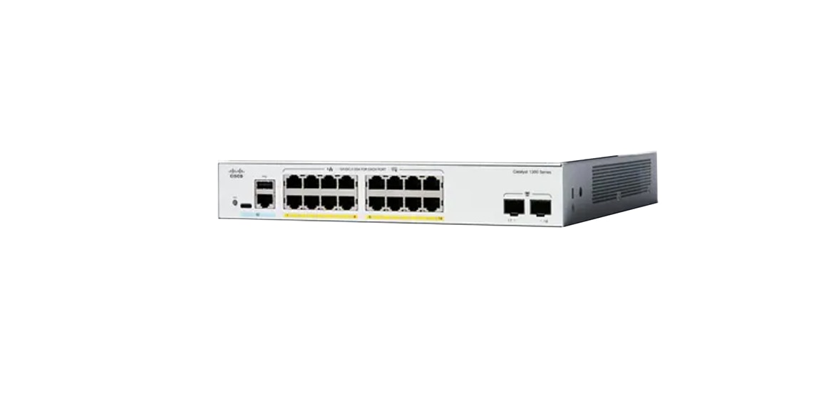 Cisco Catalyst 1300-16P-2G - switch - 16 ports - managed - rack-mountable