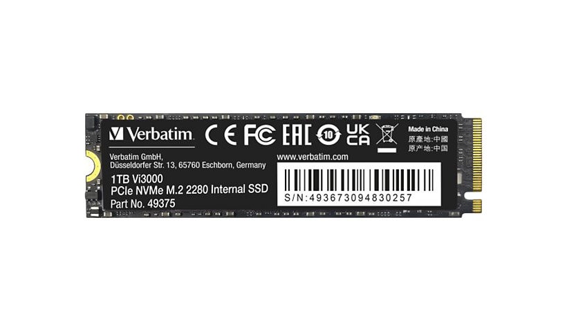 Verbatim Vi3000 - SSD - High Endurance - 1 TB - NVMe - PCIe 3.0 x4