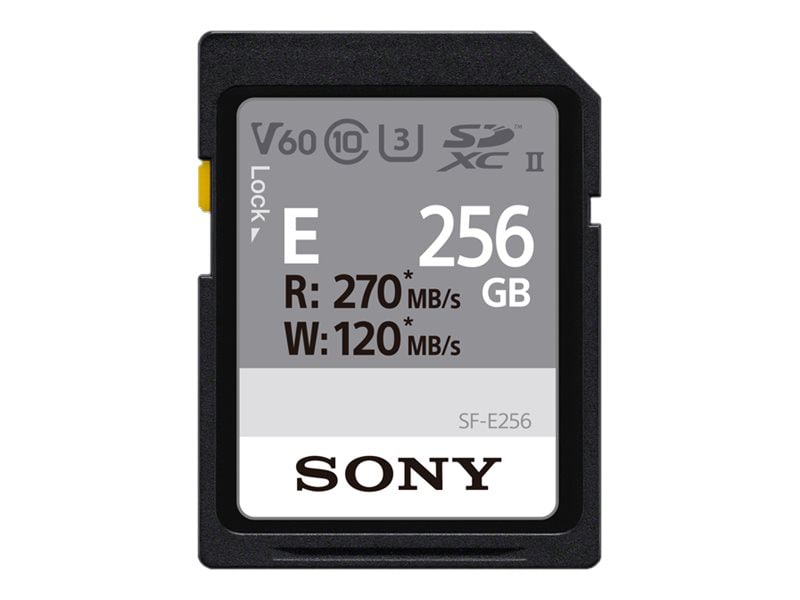 Sony SF-E Series SF-E256 - flash memory card - 256 GB - SDXC UHS ...